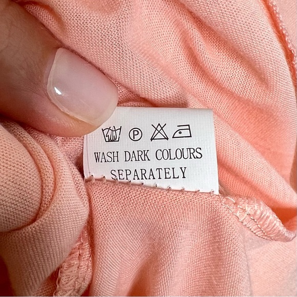 Feager Boho Lace Spaghetti Strap Ruffle Sundress Pale Peach Dress, Women’s Small - Picture 8 of 8